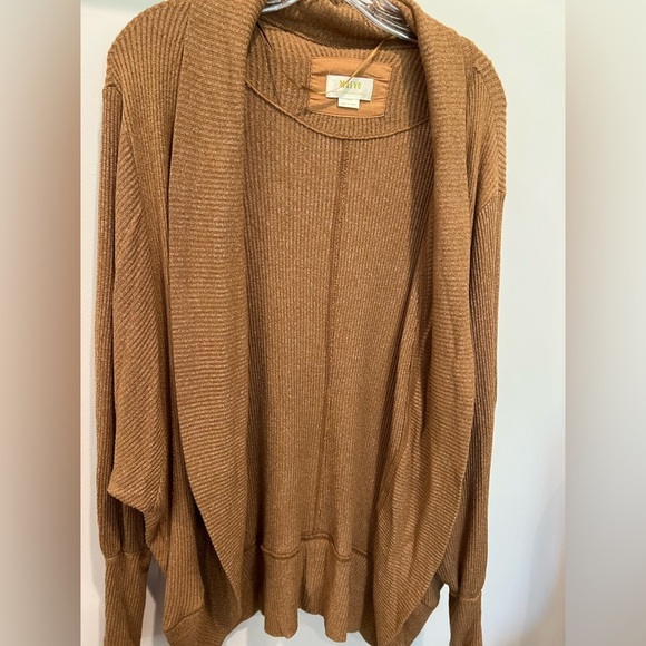 Maeve by Anthropologie Camel/Cognac Colored Sweater Cardigan in Size Large. - Picture 4 of 9